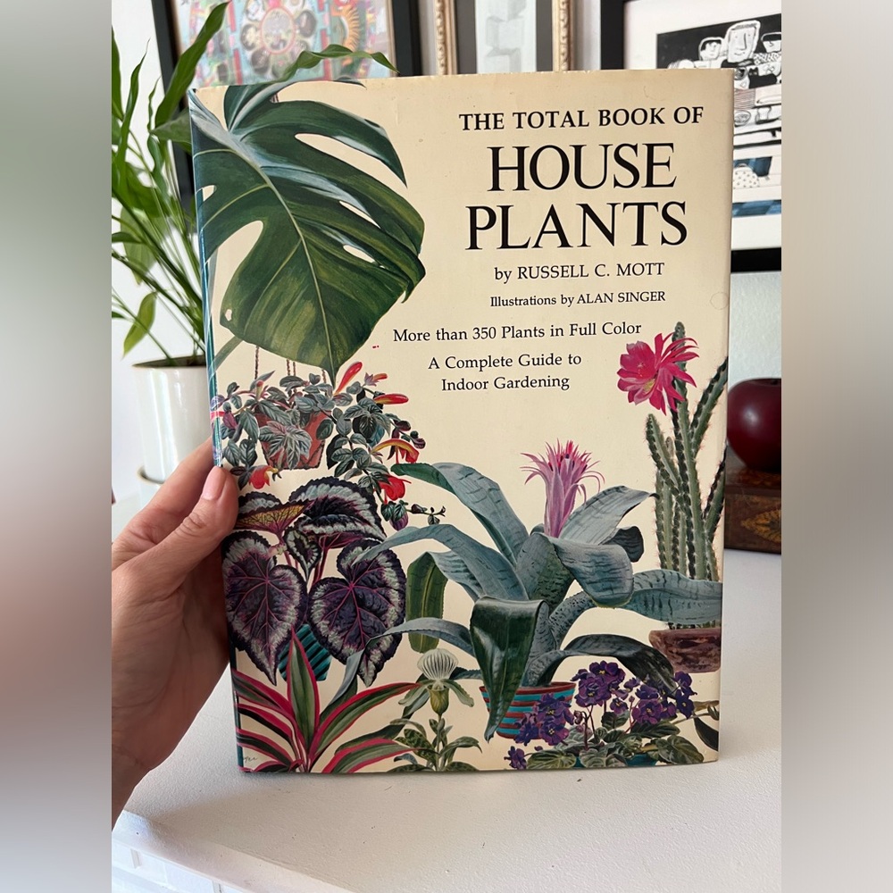 Hardcover “The Total Book of Houseplants” with dust jacket vintage 1975